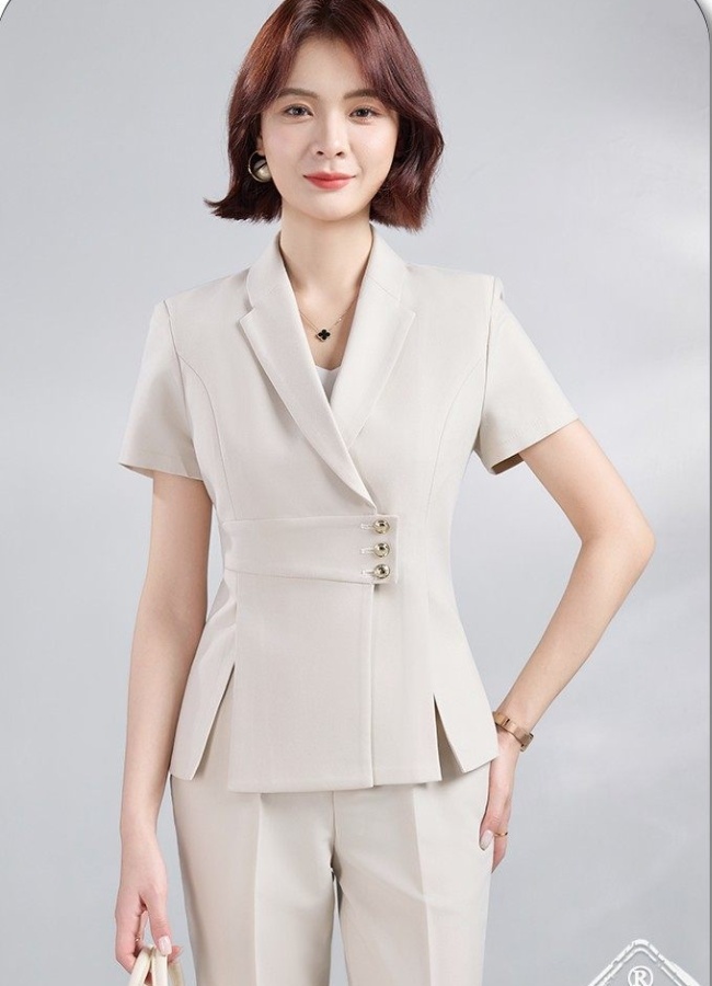 Overalls business suit coat 2pcs set for women