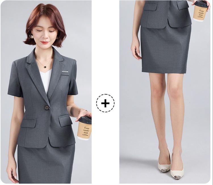 Profession coat overalls business suit 2pcs set