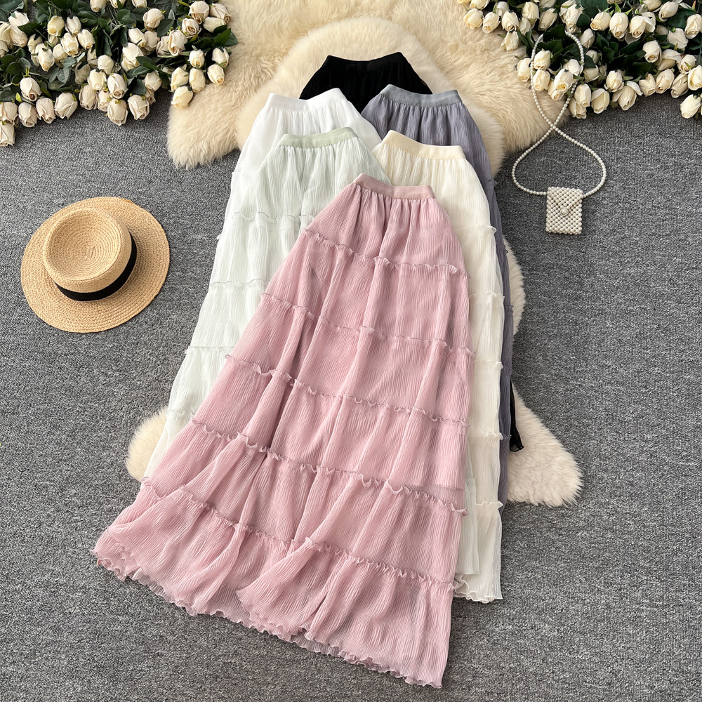 Temperament long France style spring skirt for women