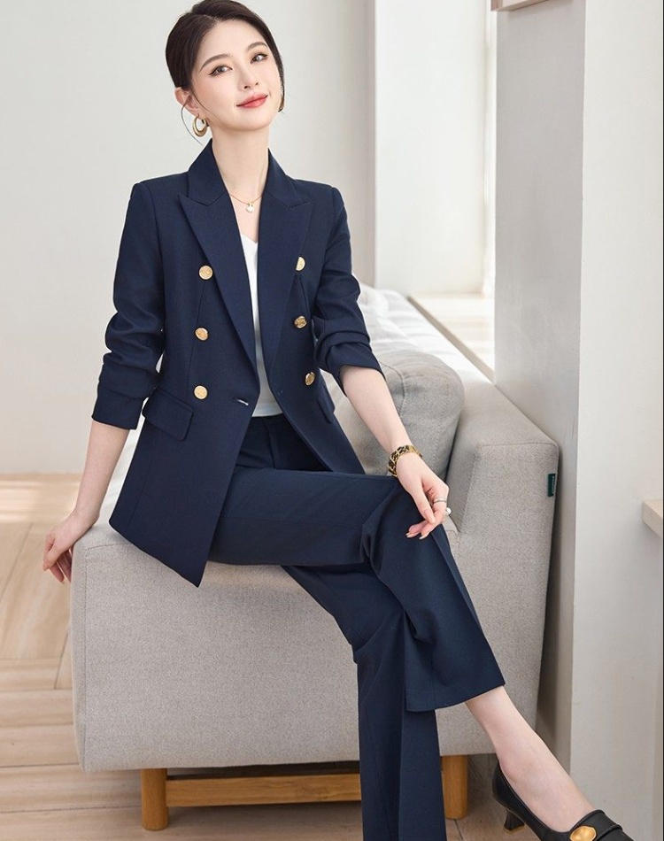 Overalls business suit suit pants 2pcs set for women
