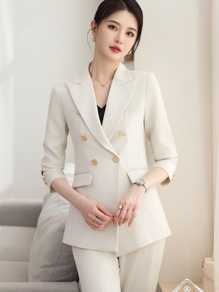 Overalls business suit suit pants 2pcs set for women