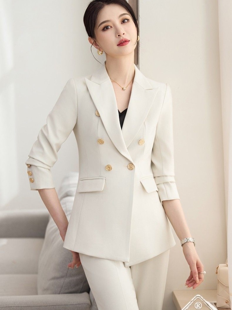 Overalls business suit suit pants 2pcs set for women