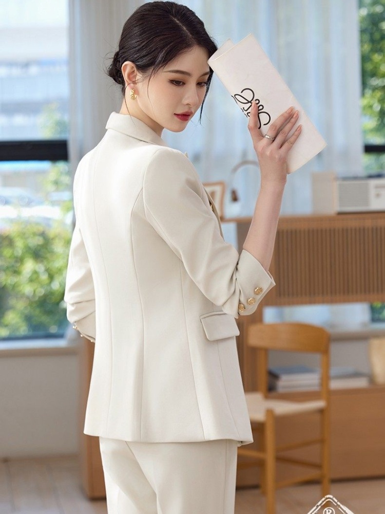 Overalls business suit suit pants 2pcs set for women