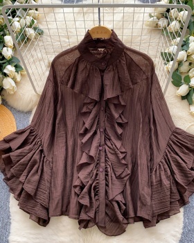 Show young commuting shirt gauze tops for women