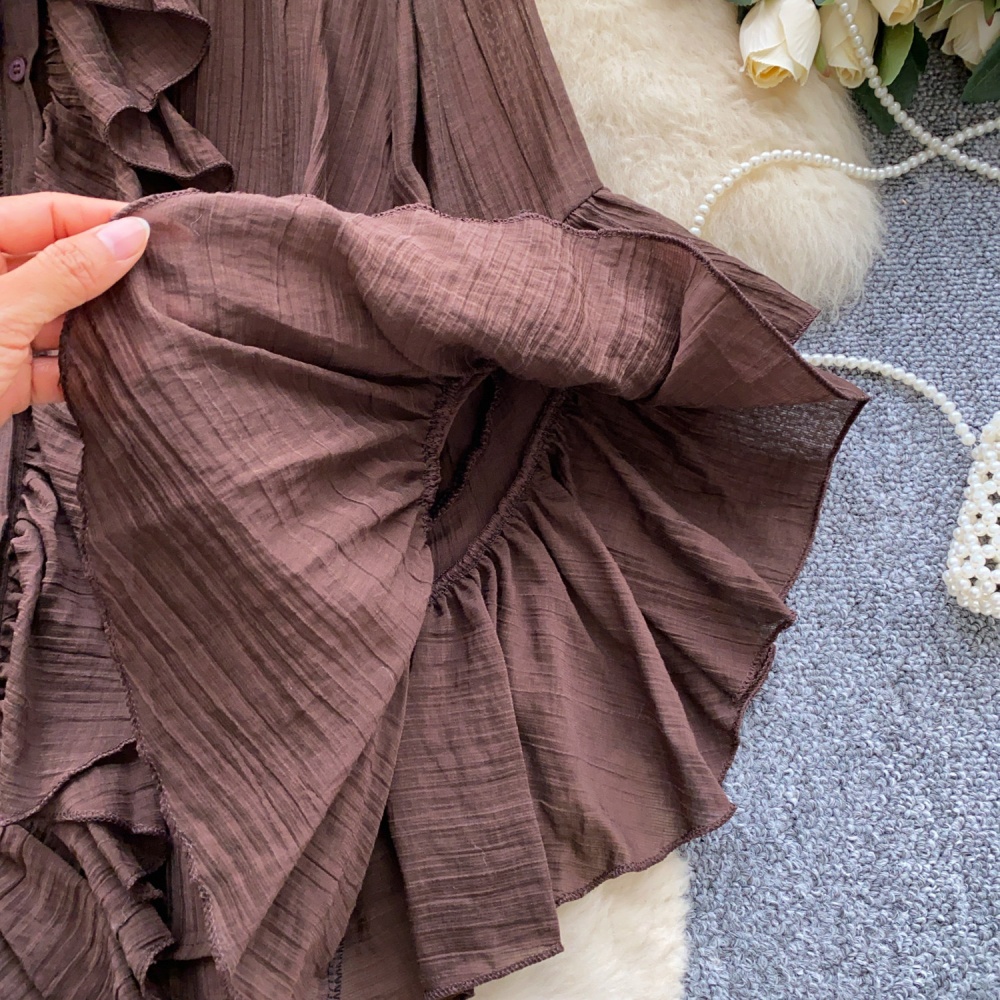 Show young commuting shirt gauze tops for women