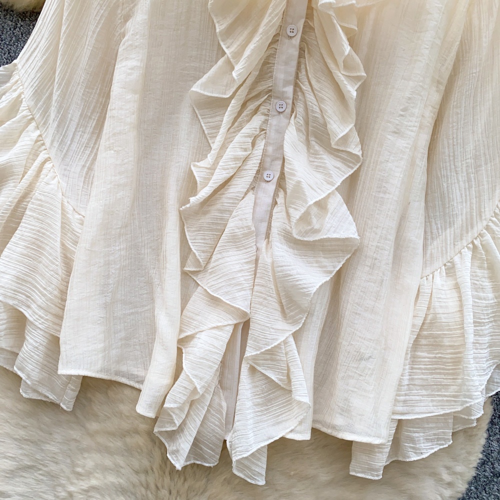 Show young commuting shirt gauze tops for women