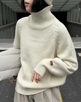 All-match thick tops knitted sweater for women