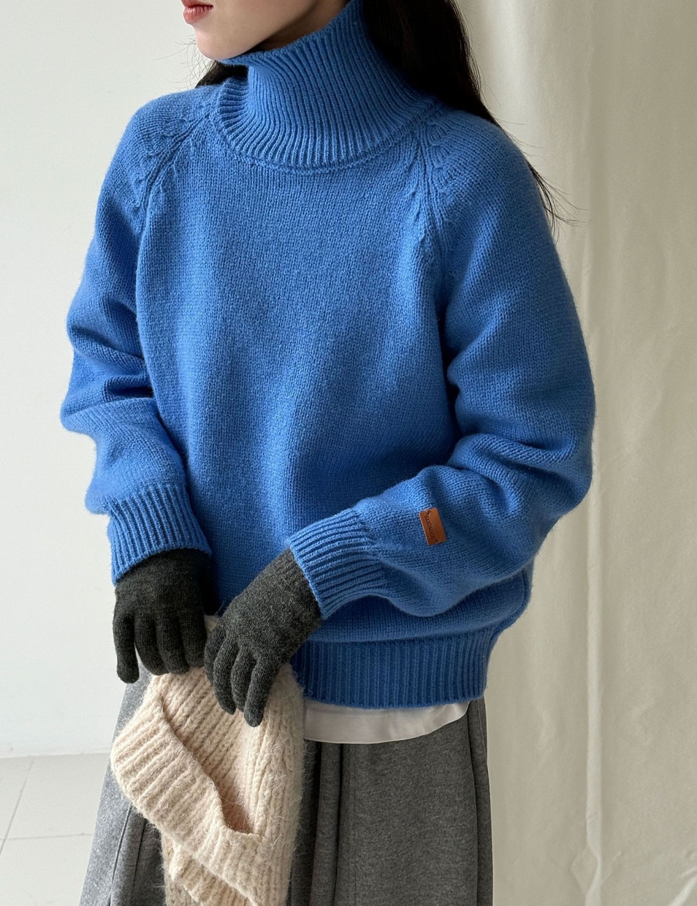 All-match thick tops knitted sweater for women