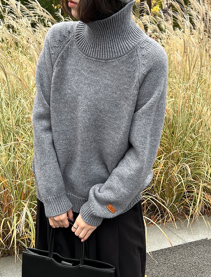 All-match thick tops knitted sweater for women