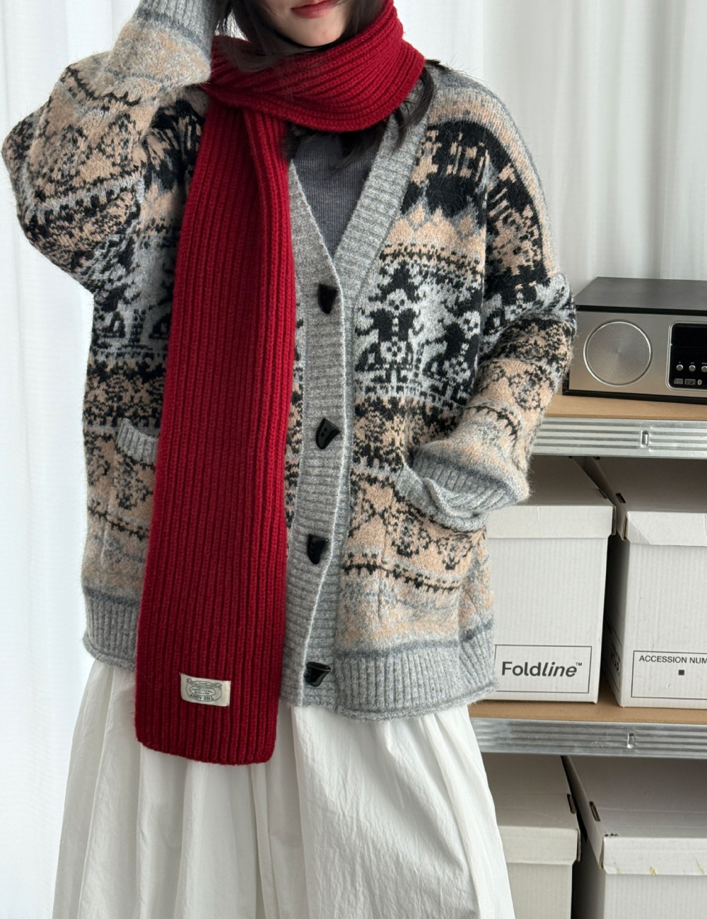 Long christmas sweater knitted winter coat for women