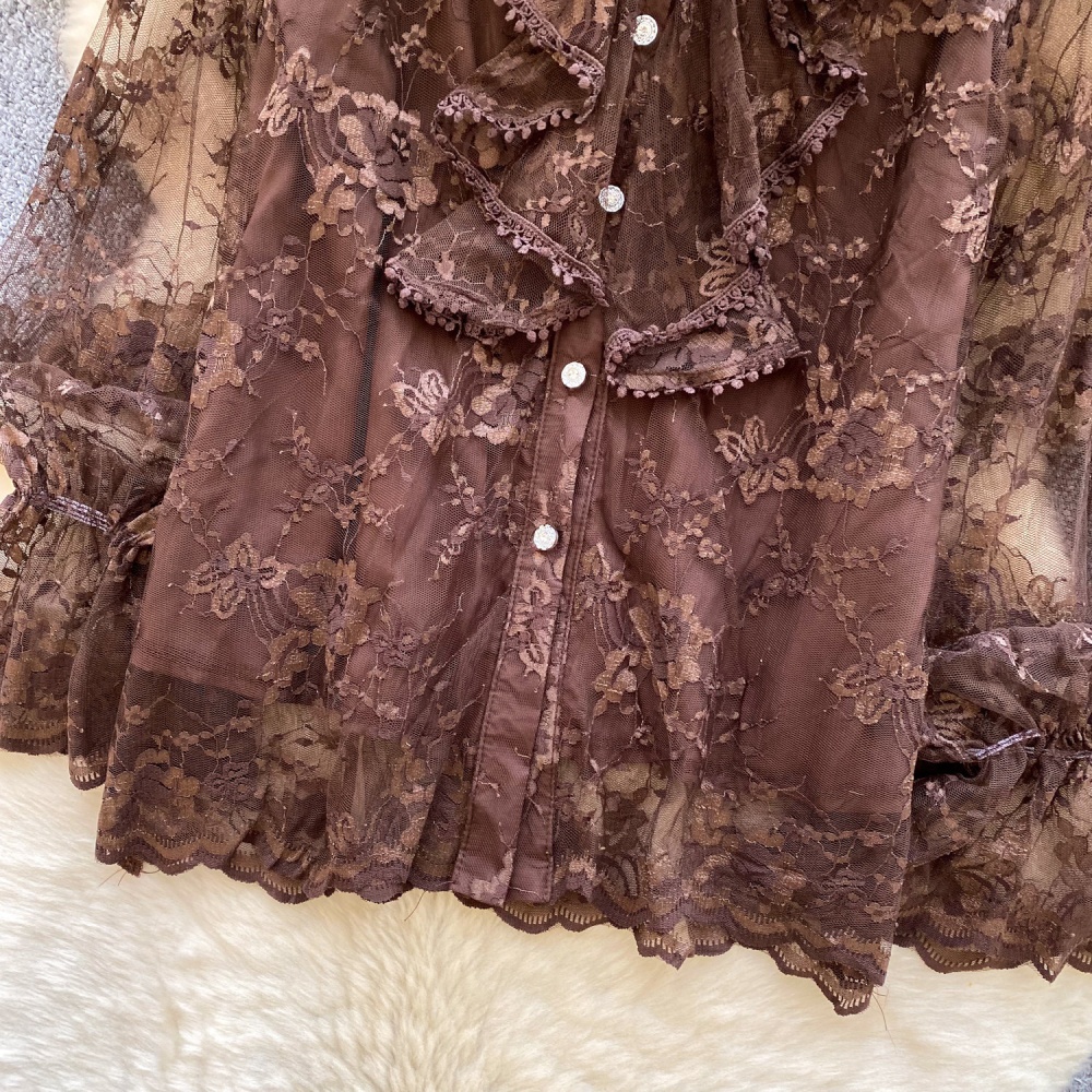 France style show young tops splice niche shirt