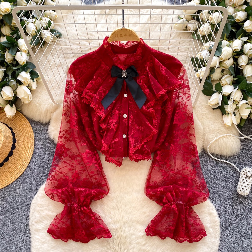 France style show young tops splice niche shirt