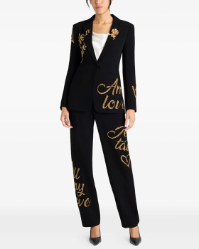 Spring fashion jacket sequins long pants 2pcs set