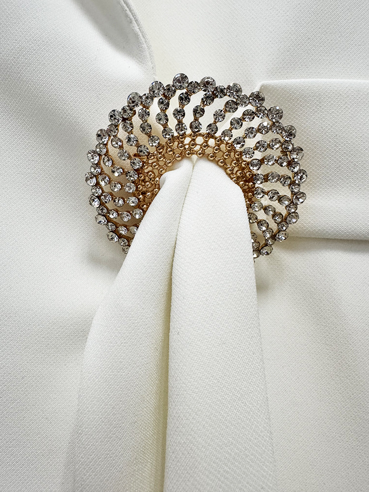 European style long pants white business suit 2pcs set