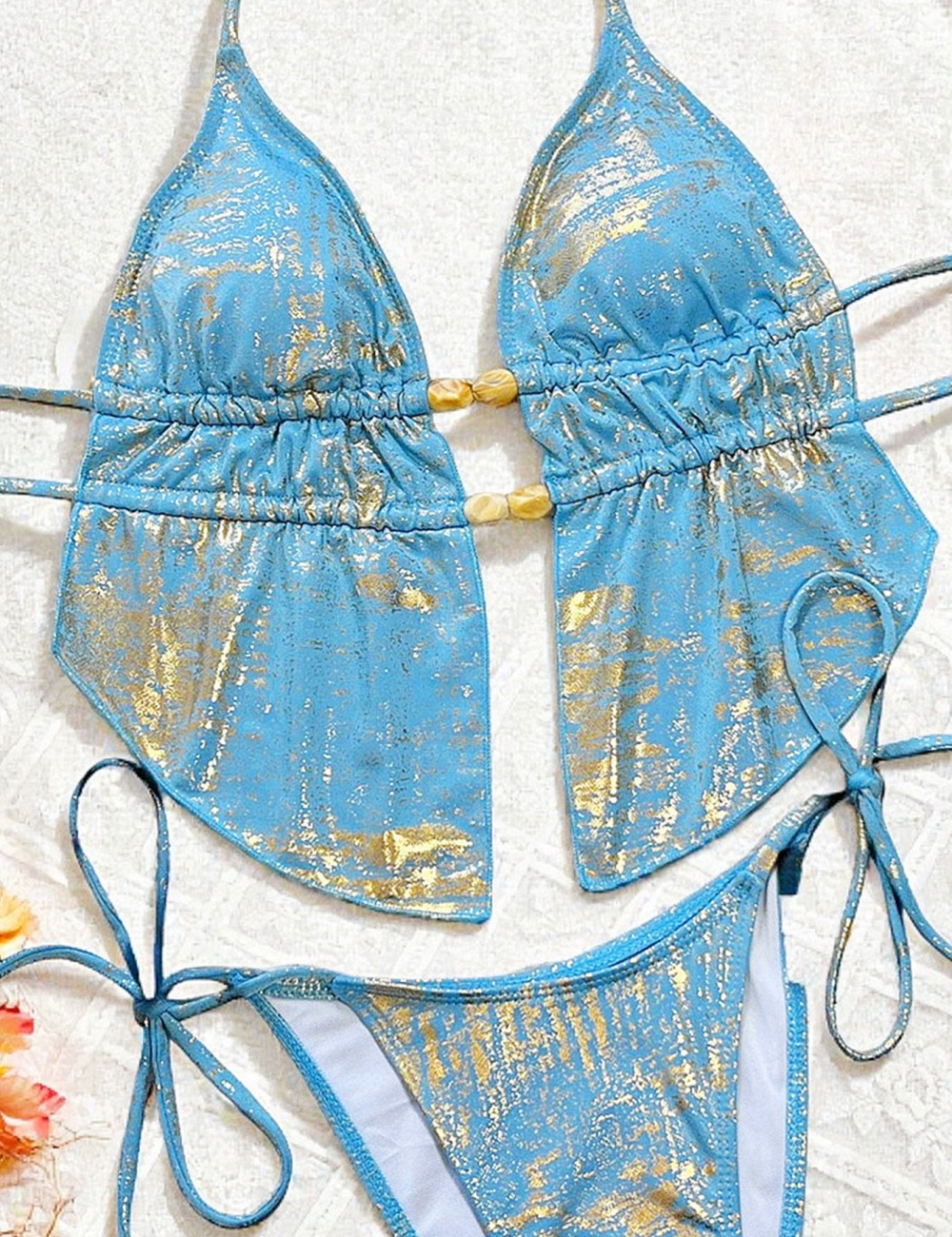 Separate vacation blue European style swimwear