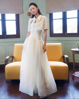 Temperament lace slim dress elegant niche shawl