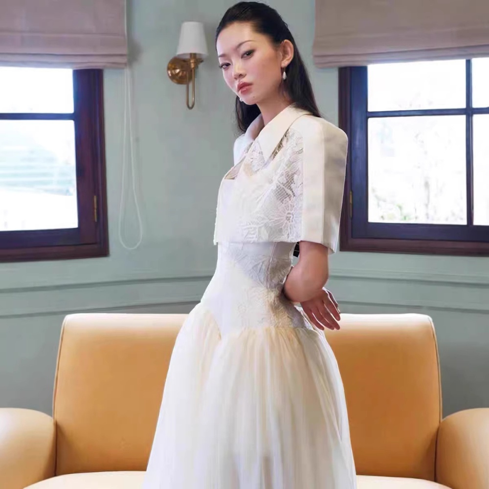 Temperament lace slim dress elegant niche shawl