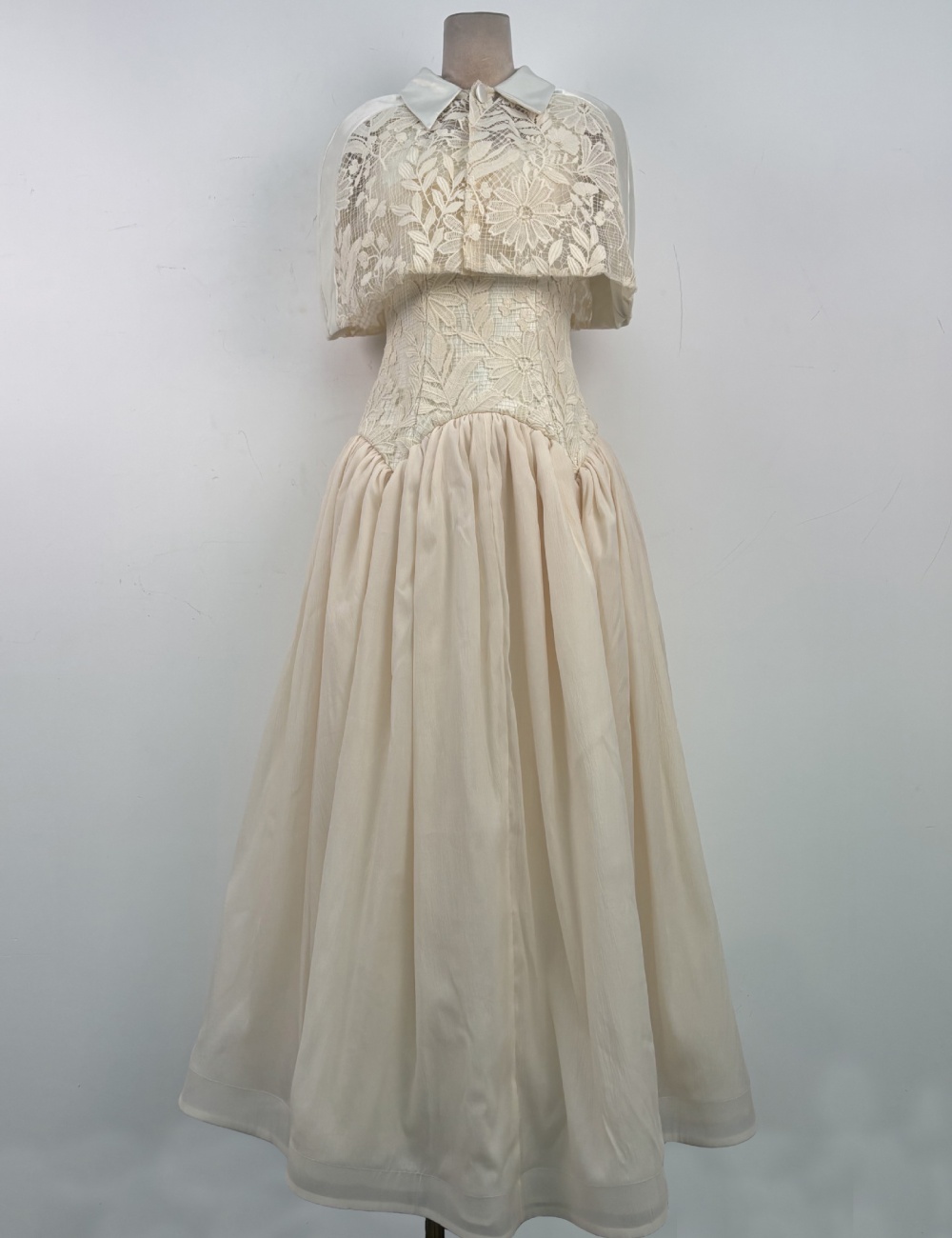 Temperament lace slim dress elegant niche shawl