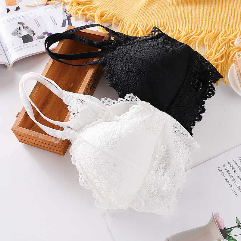 With chest pad small sling beauty back Bra
