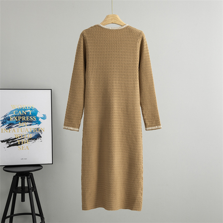 Spring and autumn slim European style knitted dress