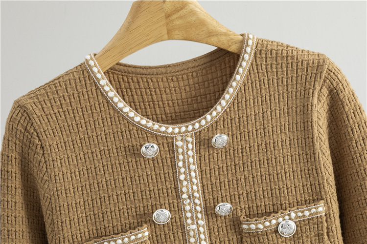 Spring and autumn slim European style knitted dress