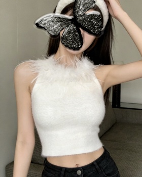 Halter spicegirl elmo tops sling enticement vest