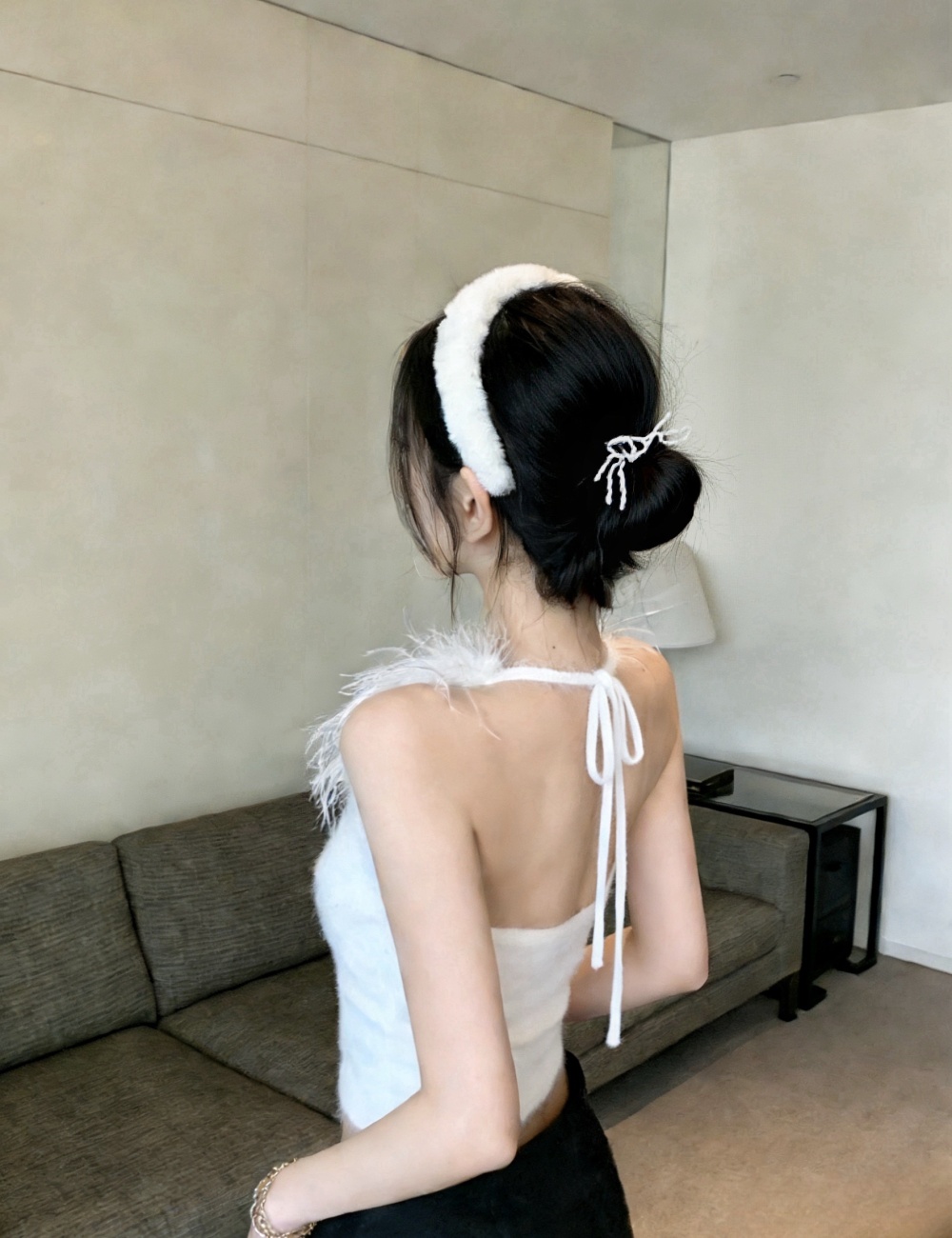 Halter spicegirl elmo tops sling enticement vest