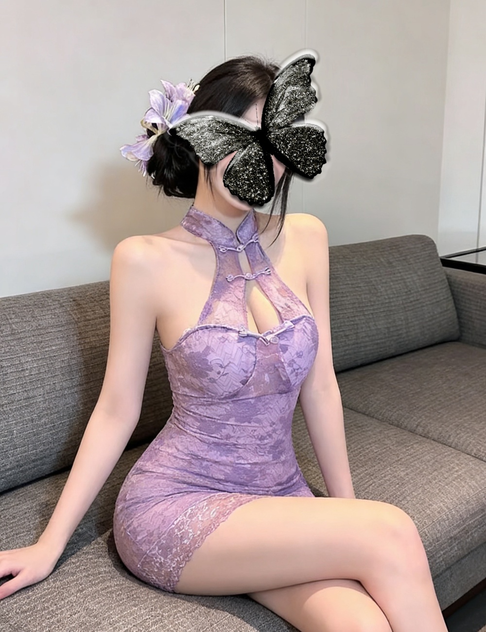 Enticement tight dress short sexy cheongsam