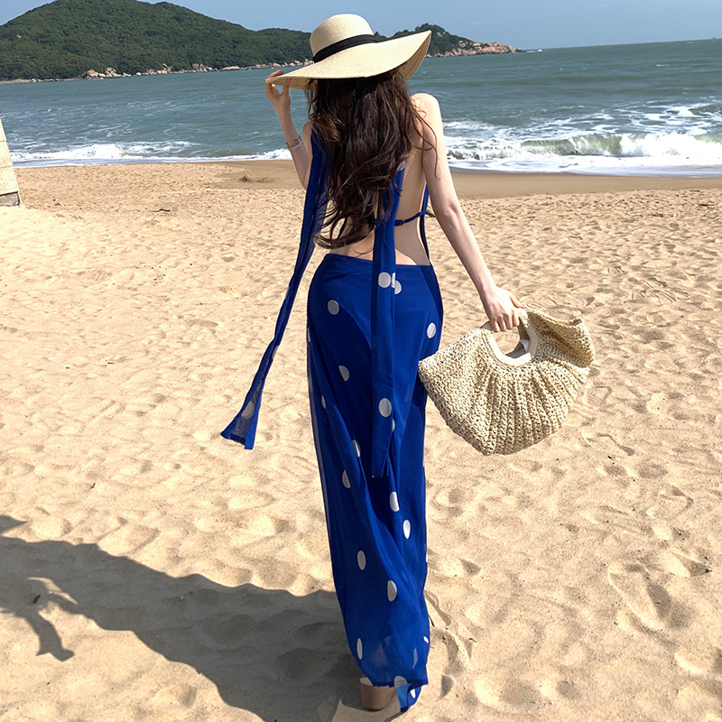 Big sexy spicegirl evening dress polka dot halter dress