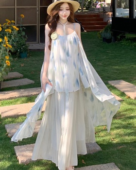 Vacation sandy beach summer dress seaside sling long dress