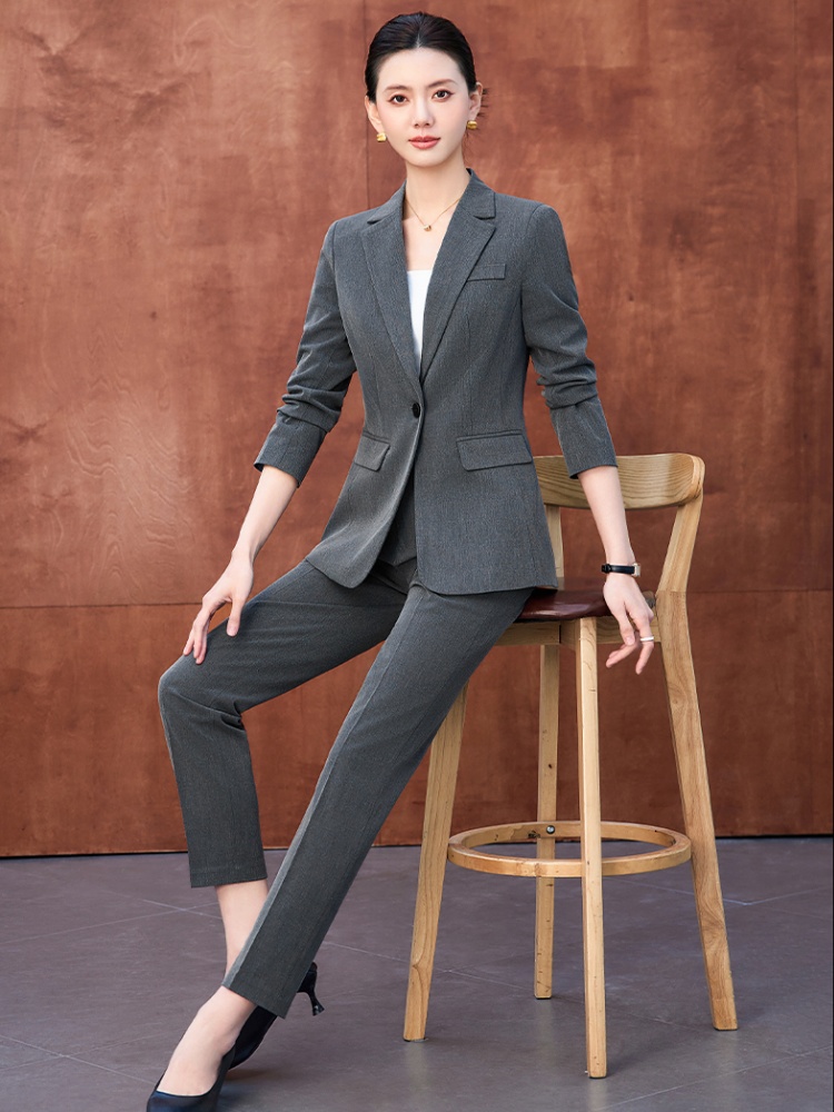 Profession thin coat summer suit pants a set