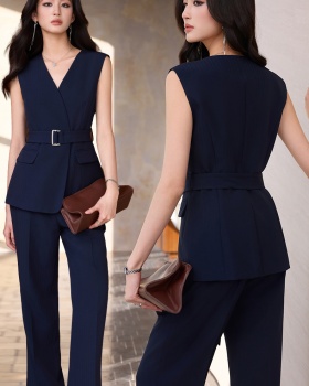 Profession summer waistcoat thin suit pants a set for women