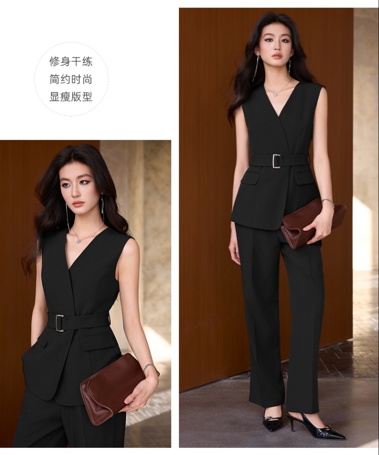 Profession summer waistcoat thin suit pants a set for women