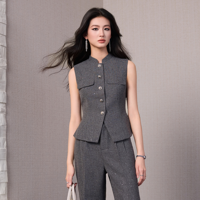 Thin summer waistcoat profession business suit