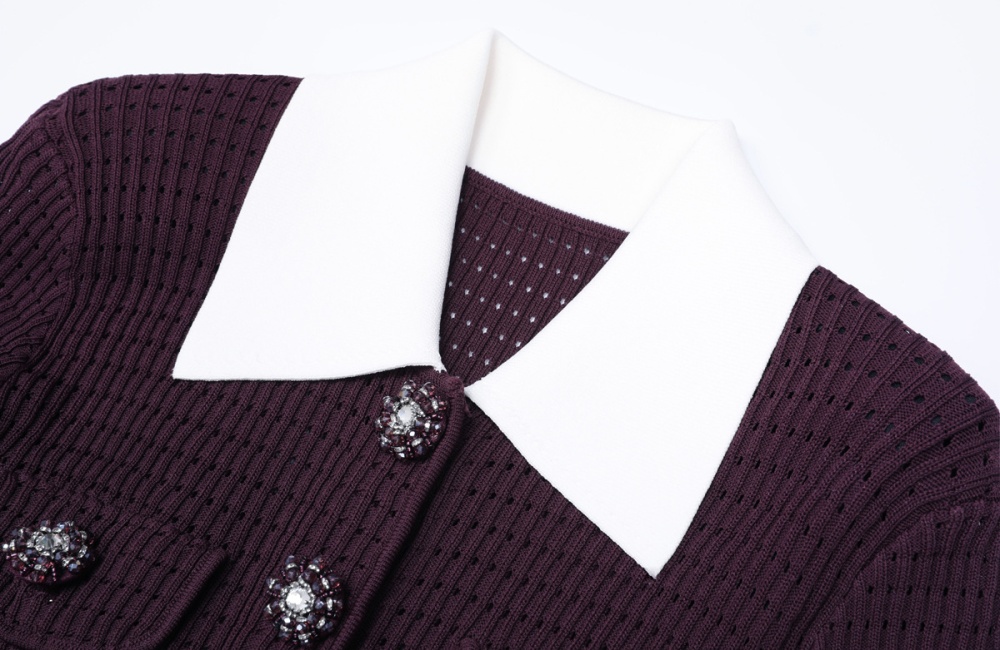 Knitted diamond spring and autumn slim long sleeve dress