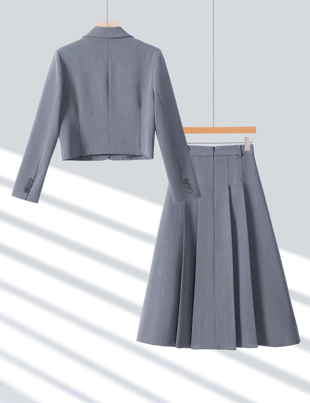 Long sleeve profession coat overalls skirt a set