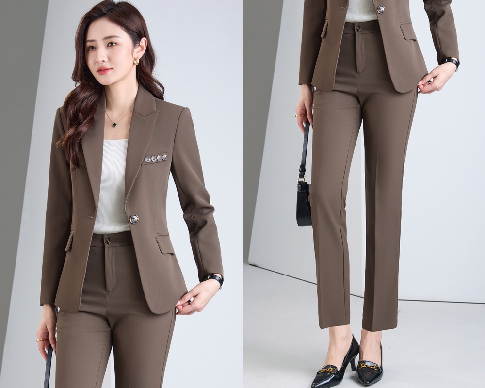 Long sleeve coat profession business suit a set for women