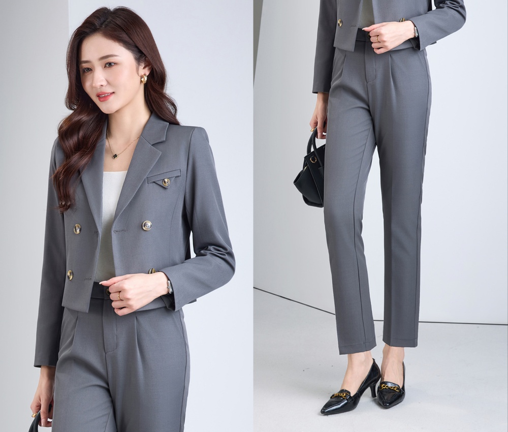 Overalls suit pants long sleeve business suit a set for women