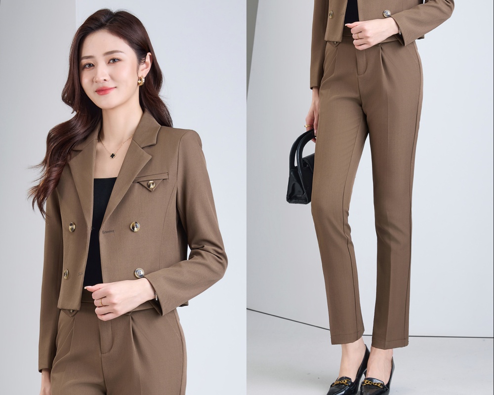 Overalls suit pants long sleeve business suit a set for women