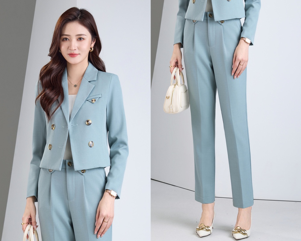 Overalls suit pants long sleeve business suit a set for women