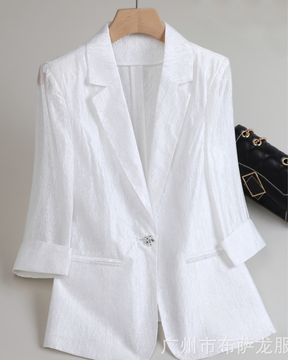 Short sleeve overalls business suit profession coat for women