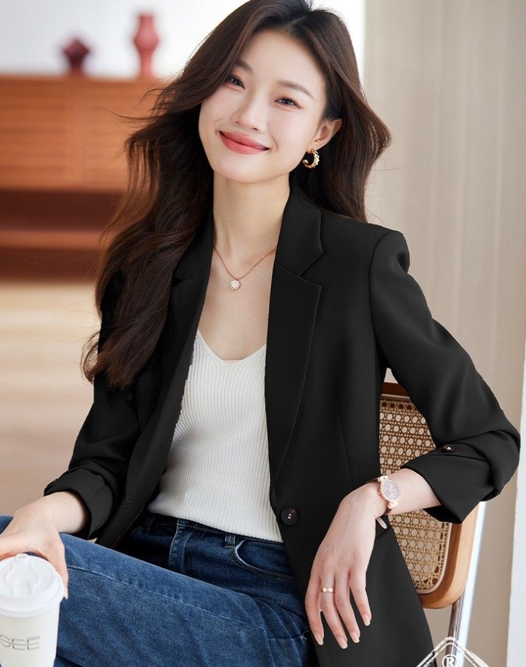 Long sleeve overalls business suit profession coat for women