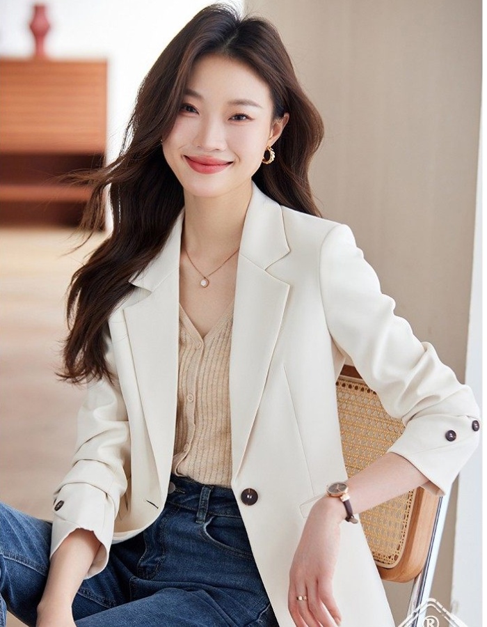 Long sleeve overalls business suit profession coat for women