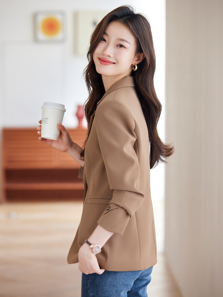 Long sleeve overalls business suit profession coat for women