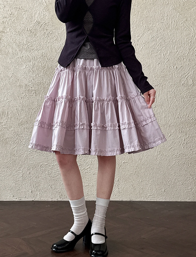 Lace cake spring skirt countryside fresh short skirt