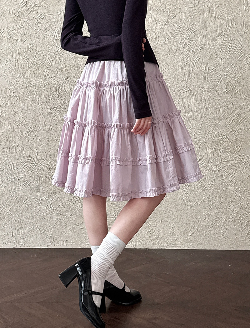 Lace cake spring skirt countryside fresh short skirt