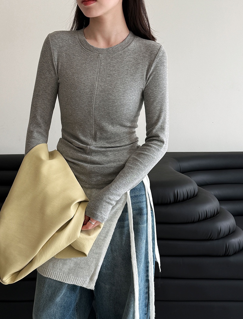 Inside the ride spring bottoming shirt slim tops