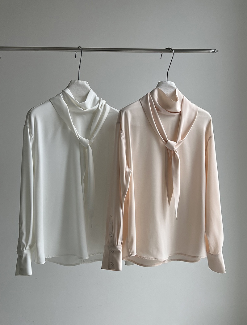 Light streamer small shirt satin spring shirt for women