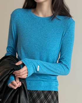Simple wool T-shirt loose spring bottoming shirt