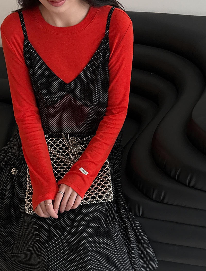 Simple wool T-shirt loose spring bottoming shirt